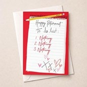 Large Retirement Card - To Do List Large Retirement Card - To Do List