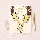 Large Leaving For A Baby Card - Large Leaving For A Baby Card -