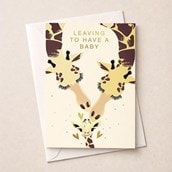 Large Leaving For A Baby Card - Large Leaving For A Baby Card -