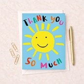 Large Thank You Card - Sunshine