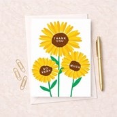 Large Thank You Card - Sunflowers Large Thank You Card - Sunflowers
