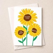 Large Thank You Card - Sunflowers