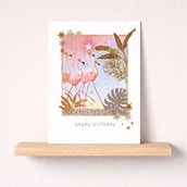 Birthday Card - Flamingos Birthday Card - Flamingos