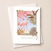 Birthday Card - Flamingos Birthday Card - Flamingos