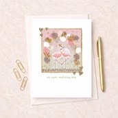 Wedding Card - Flamingos Wedding Card - Flamingos