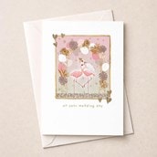 Wedding Card - Flamingos Wedding Card - Flamingos