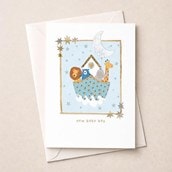 New Baby Card - Animals In A Boat