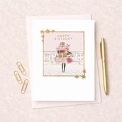 Birthday Card - Lady With Gifts