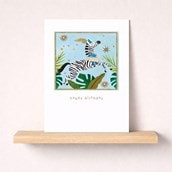 Birthday Card - Zebra Birthday Card - Zebra