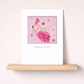 Birthday Card - Flamingo With A Cupcake Birthday Card - Flamingo With A Cupcake