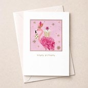 Birthday Card - Flamingo With A Cupcake Birthday Card - Flamingo With A Cupcake