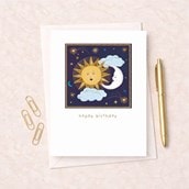 Birthday Card - Sun & Moon
