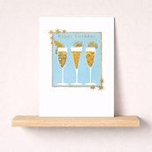 Birthday Card - Champagne