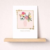 Birthday Card - Vase Of Flowers Birthday Card - Vase Of Flowers
