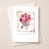 Birthday Card - Wheelbarrow Of Flowers Birthday Card - Wheelbarrow Of Flowers