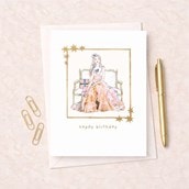 Birthday Card - Lady In a Gown Birthday Card - Lady In a Gown