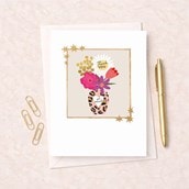 Thank You Card - Vase OF Flowers