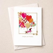 Birthday Card - Dog With Balloons Birthday Card - Dog With Balloons