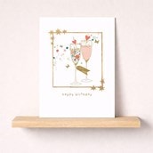 Birthday Card - Champagne Flutes Birthday Card - Champagne Flutes