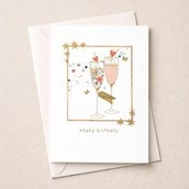 Birthday Card - Champagne Flutes Birthday Card - Champagne Flutes