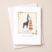 Birthday Card - Giraffe With A Cake Birthday Card - Giraffe With A Cake