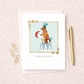Birthday Card -  Circus Animals