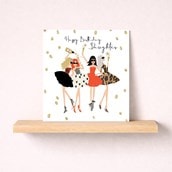 Daughter Birthday Card - Glam Girls Daughter Birthday Card - Glam Girls