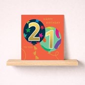 Age 21 Birthday Card - Balloons Age 21 Birthday Card - Balloons