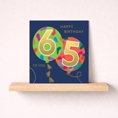 Age 65 Birthday Card - Balloons Age 65 Birthday Card - Balloons