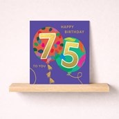 Age 75 Birthday Card - Balloons Age 75 Birthday Card - Balloons