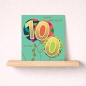 Age 100 Birthday Card - Balloons