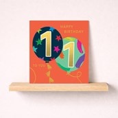 Age 11 Birthday Card - Balloons Age 11 Birthday Card - Balloons