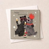 Anniversary Card - Toasting Bears
