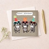 Birthday Card - Dachshunds