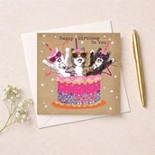 Birthday Card - Birthday Cake Cats Birthday Card - Birthday Cake Cats