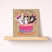 Birthday Card - Birthday Cake Cats