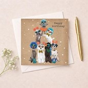 Birthday Card - Dog Pyramid