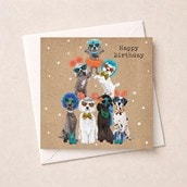 Birthday Card - Dog Pyramid Birthday Card - Dog Pyramid