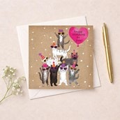 Birthday Card - Cat Pyramid