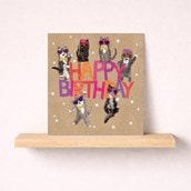 Birthday Card - Party Cats Birthday Card - Party Cats