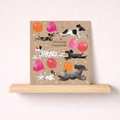 Birthday Card - Dogs With Balloons Birthday Card - Dogs With Balloons