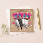 Birthday Card - Dancing Cats Birthday Card - Dancing Cats