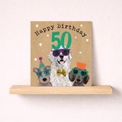 Age 50 Birthday Card - Fun Dogs Age 50 Birthday Card - Fun Dogs
