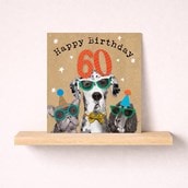 Age 60 Birthday Card - Fun Dogs