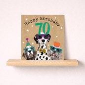 Age 70 Birthday Card - Fun Dogs