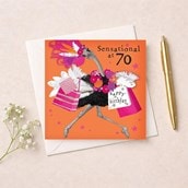 Age 70 Birthday Card - Sensational at 70 Age 70 Birthday Card - Sensational at 70
