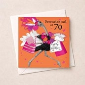 Age 70 Birthday Card - Sensational at 70 Age 70 Birthday Card - Sensational at 70