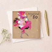 Age 80 Birthday Card - Sensational at 80