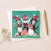Birthday Card - Birthday Cats