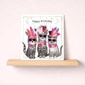 Birthday Card - Birthday Cats